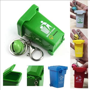 Recycle Trash Can Key Chain
